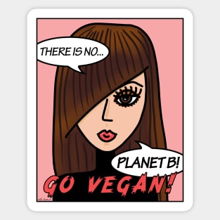There is No Planet B Go Vegan Sticker